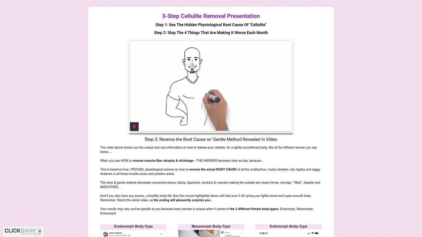 Cellulite Gone- No Weight Loss No Gym Routine