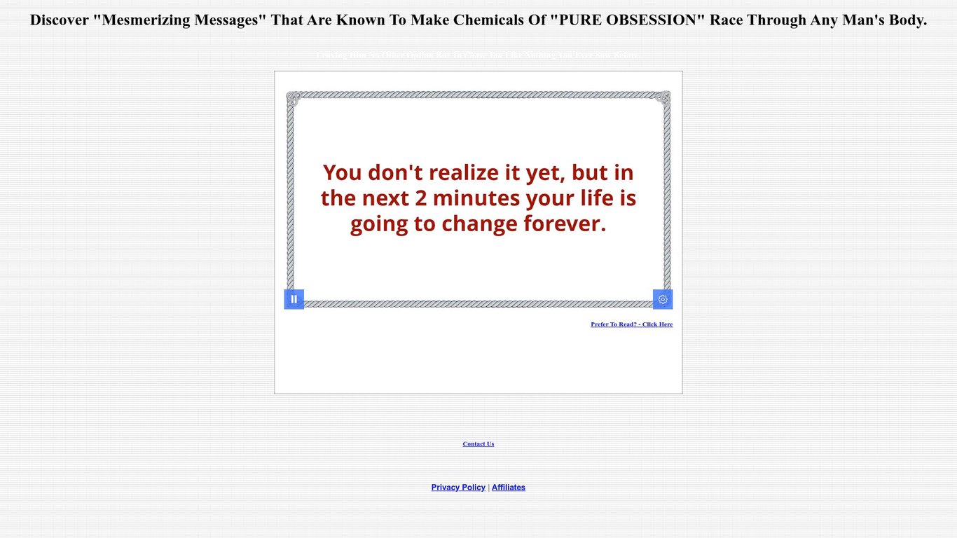 UPDATED VSL Make Him Desire You - $3,586,814 in Sales