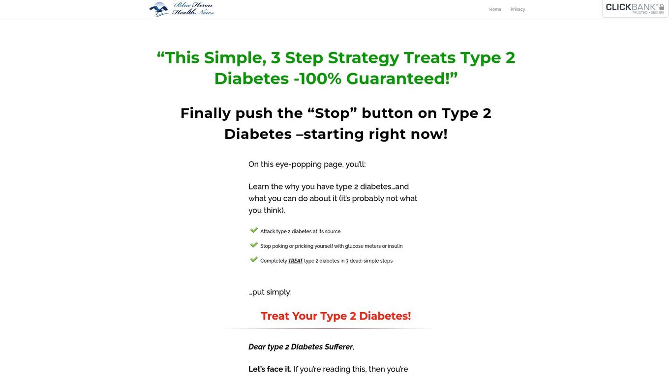 Treat Type 2 Diabetes Naturally - Blue Heron Health News