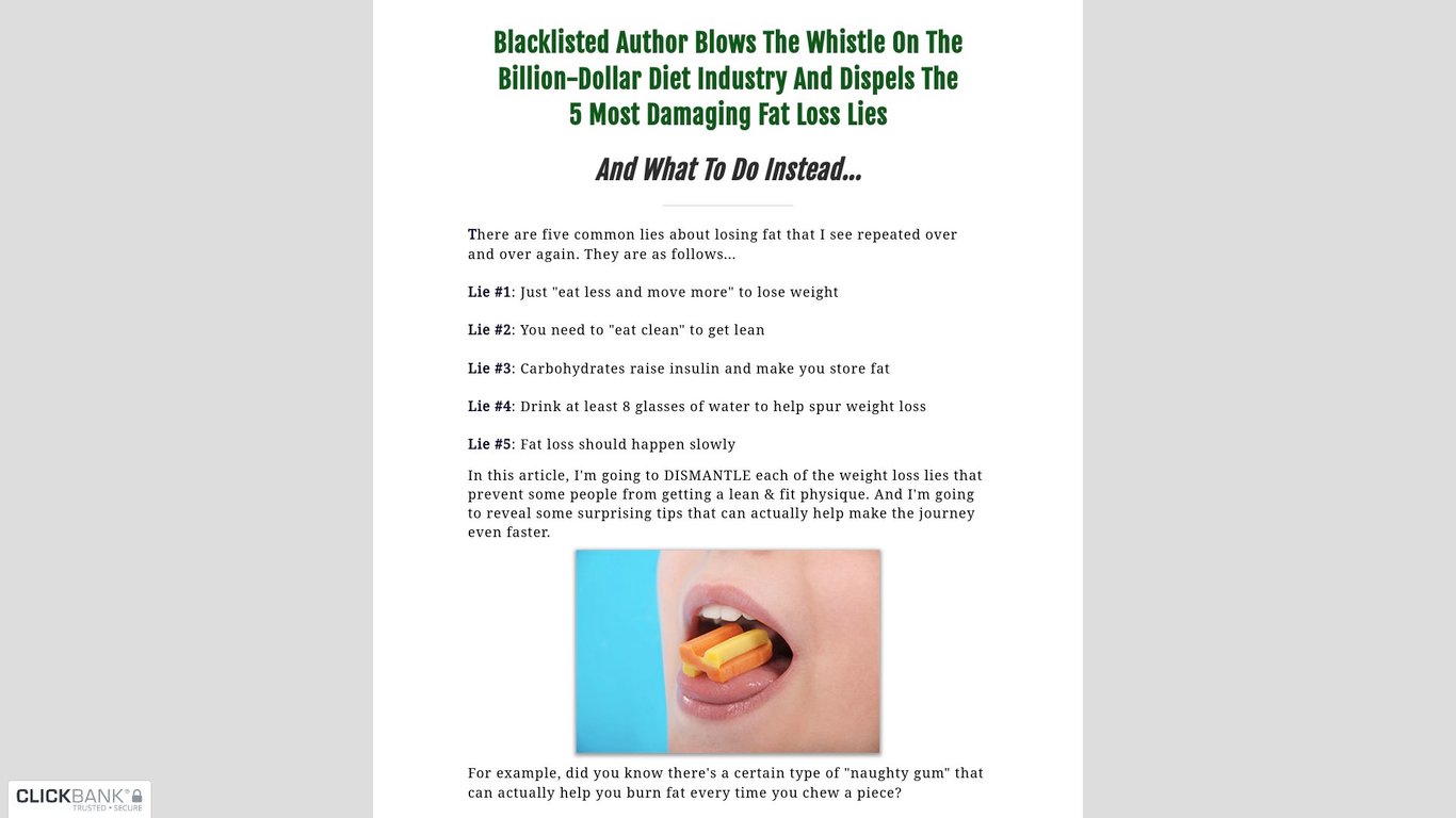 The Underground Fat Loss Manual